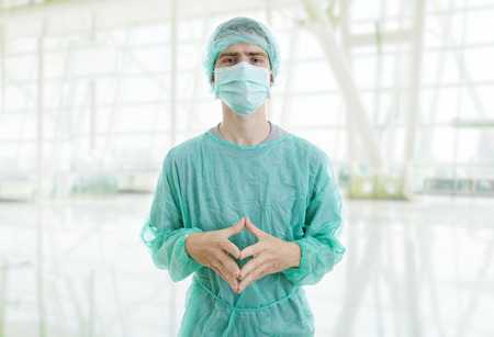 young male doctor at the hospitalの写真素材
