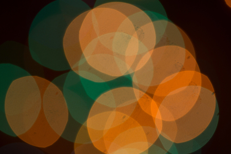 Abstract of Christmas background of defocused lights with decorated treeの写真素材