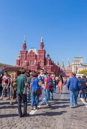 MOSCOW, RUSSIA: Historical buildings at the Red Square. Moscow, Russiaのeditorial素材