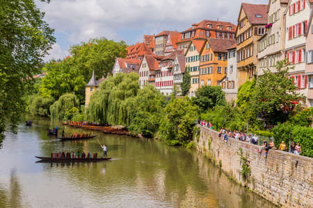 TUBINGEN, GERMANY: Tubingen, an old town on the River Neckar, Baden-Wurttemberg, Germany.のeditorial素材