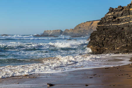 Atlantic isolated beach, Alentejo, Portugal.