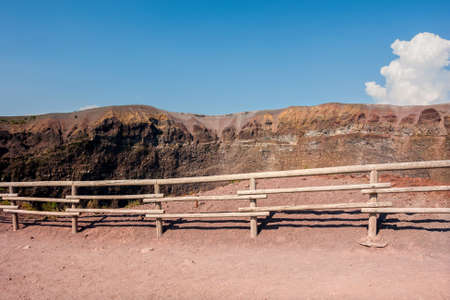 The crater of Mount Vesuvius. Naples, Italyの写真素材