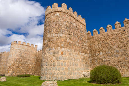 Ancient fortification of Avila, Castile and Leon, Spainのeditorial素材