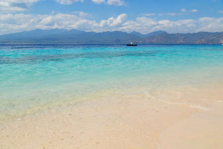 Beautiful tropical beach of the Gili Meno island, Indonesiaの写真素材