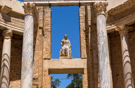 Antique Roman Theatre in Merida, Spain. Built by the Romans in end of the 1st centuryの写真素材