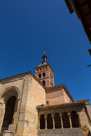 San Martin cathedral, old building, Segovia. Spainの写真素材