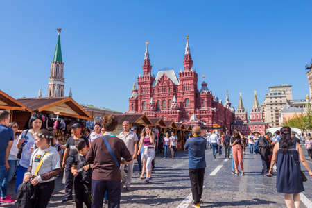 MOSCOW, RUSSIA: Historical buildings at the Red Square. Moscow, Russiaのeditorial素材