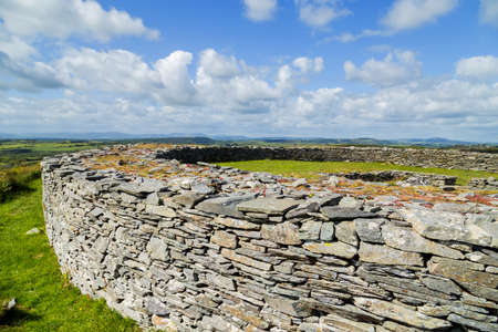Knockdrum hill-top circular stone fort, County Cork, Irelandの写真素材