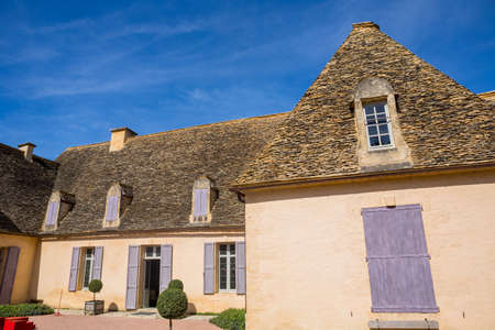 Dordogne, France: The Castle of the gardens of the Jardins de Marqueyssac in the Dordogne region of Franceのeditorial素材