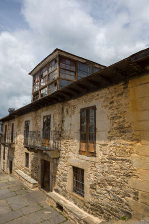 Old houses of Puebla de Sanabria, Castilla y Leon, Spainの写真素材