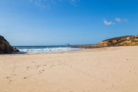 Beautiful empty beach in Alentejo, Portugalの写真素材