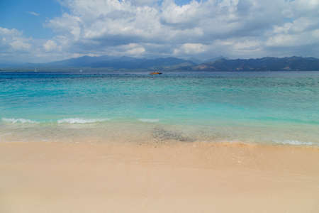 Beautiful tropical beach of the Gili Meno island, Indonesiaの写真素材
