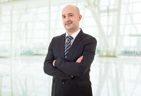 happy business man portrait at the officeの写真素材