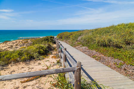 Beautiful empty beach in Alentejo, Portugalの写真素材
