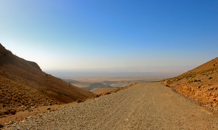 atlas mountains in morocco, view to the valleyの写真素材