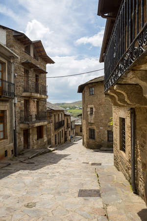 Old houses of Puebla de Sanabria, Castilla y Leon, Spainの写真素材