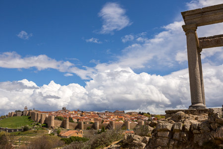 Avila de los Caballeros. The four post, Los cuatro postes. Christian monument in the city of...