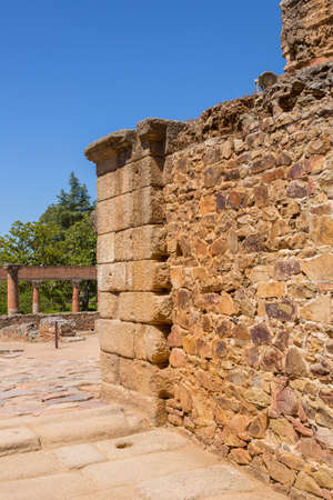 Roman Amphitheater, at the huge archaeological site of Merida. Founded by ancient Rome in western Spainの写真素材
