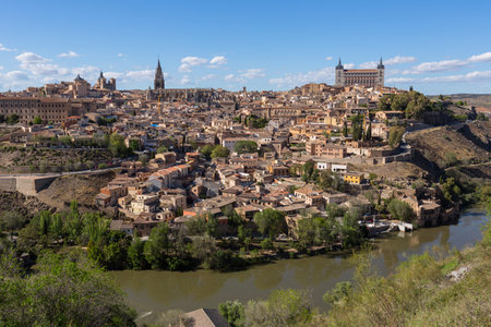 View of Toledo from the Mirador del Valle, Spainのeditorial素材
