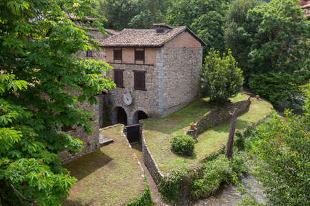 Town of Potes, in Picos de Europa, Cantabria, Spain.
