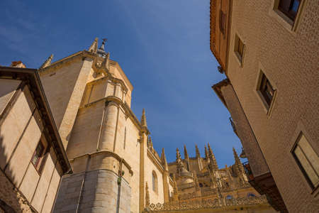 Segovia Cathedral, Segovia, Castilla y Leon, Spainの写真素材
