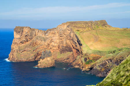 Azores coastline at sunset in Sao Jorge island. Portugalの写真素材
