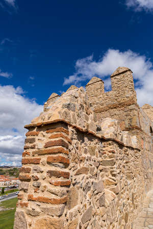 Ancient fortification of Avila, from the top of the walls, Castile and Leon, Spainの写真素材