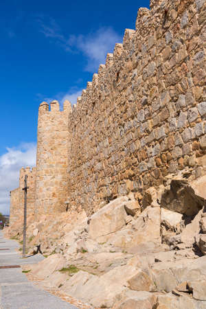 Ancient fortification of Avila, Castile and Leon, Spainのeditorial素材