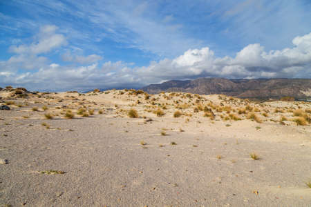 Sand dunes at the coast, landscape on Creete, Greeceの写真素材