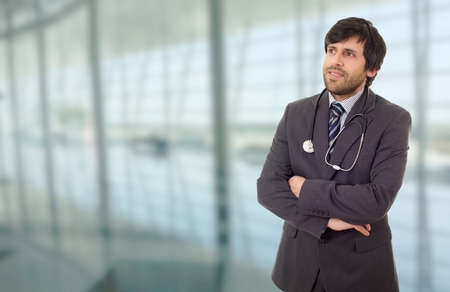 happy male doctor, at the hospitalの写真素材