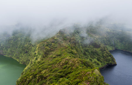 Poco da ribeira do ferreiro, Flores, Azores, Portugalの写真素材