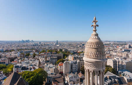 View of Paris from Sacre Coeur viewpoint, French architecture. Paris, Franceのeditorial素材