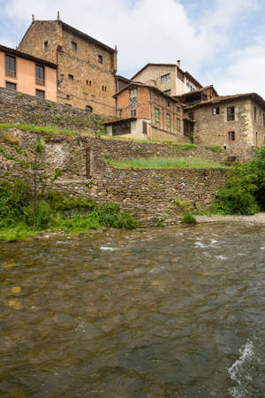 Town of Potes, in peaks of Europe, Cantabria, Spain.の写真素材