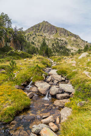 Andorra Pyrenees Mountains near the Estany Primer lakeの写真素材