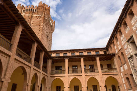 MEDINA DEL CAMPO, SPAIN: Castillo de la Mota interior, the Castle of Medina del Campo, in Valladolid, Leon. Spainのeditorial素材
