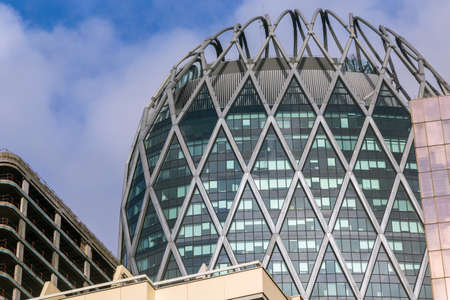 PARIS, FRANCE: Modern office buildings of the Business Center Tour, in La Defense business district, Paris, Franceのeditorial素材
