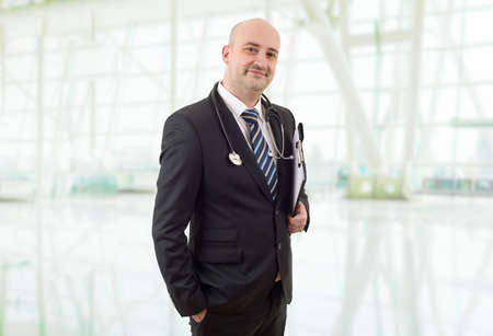 happy male doctor, at the hospitalの写真素材