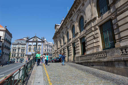 PORTO, PORTUGAL Street view of Porto in Portugal. Sao Bento railway station, Porto is the second largest city in Portugal after Lisbon.のeditorial素材