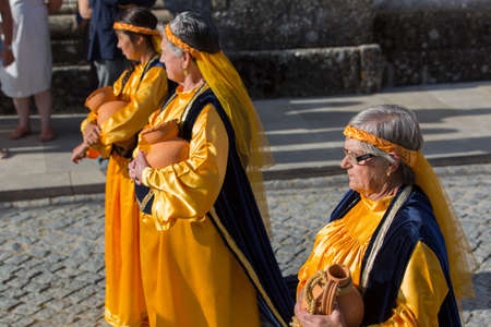 ABADIA, AMARES, PORTUGAL: Traditional religious procession of Senhora da Abadia in Amares, Portugalのeditorial素材