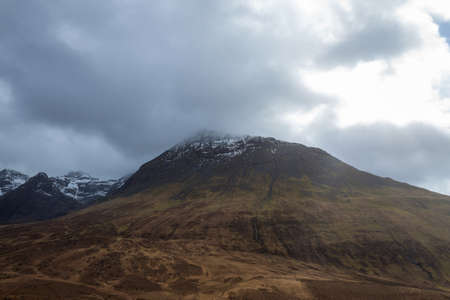 Scenic view mountains at Scottish Highlands, Scotland, United Kingdomの写真素材