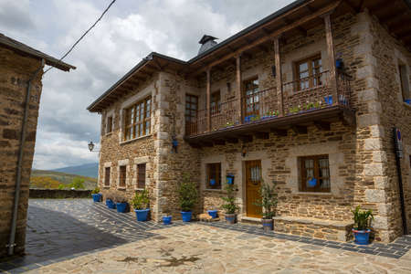 Old houses of Puebla de Sanabria, Castilla y Leon, Spainのeditorial素材