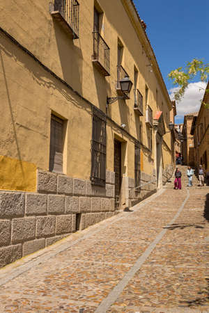 TOLEDO, SPAIN: Toledo narrow street in Castile La Mancha, Spainのeditorial素材