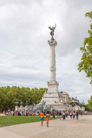 Bordeaux, France: Esplanade des Quinconces, fontain of the Monument aux Girondins in Bordeaux. Franceのeditorial素材