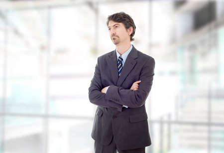 business man thinking, at the officeの写真素材