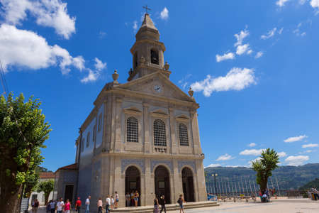 TERRAS DE BOURO, PORTUGAL: Sao Bento da Porta Aberta Sanctuary, Exterior of the Crypt. Pope Francis promoted the Sanctuary church to Basilica in its 400th anniversary on March, 21stのeditorial素材