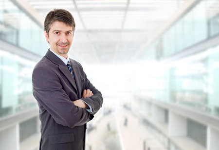 happy business man portrait at the officeの写真素材
