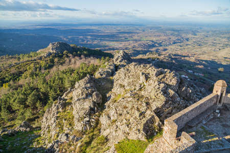 Marvao view from the castle, Alentejo, Portugalのeditorial素材