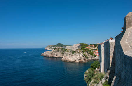 DUBROVNIK, CROATIA: Harbour of the Old town of Dubrovnik, Croatia. Dubrovnik is a UNESCO World Heritage siteのeditorial素材