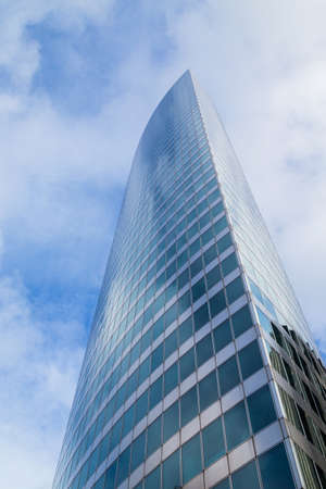 PARIS, FRANCE: Modern office buildings of the Business Center Tour, in La Defense business district, Paris, Franceのeditorial素材