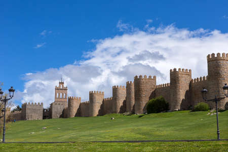 Ancient fortification of Avila, Castile and Leon, Spainのeditorial素材